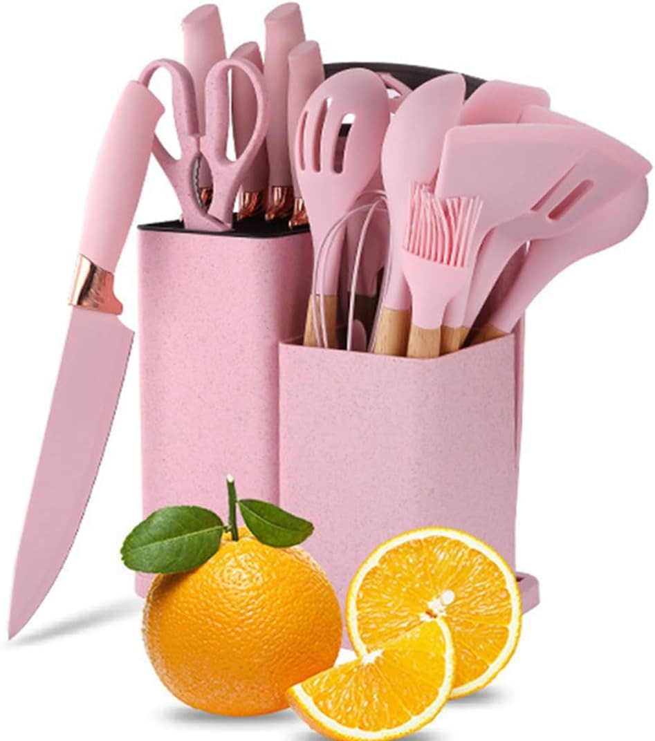 19 Pcs Kitchen Cooking Utensils and Knife Set with Block SKU: WB-UA1511