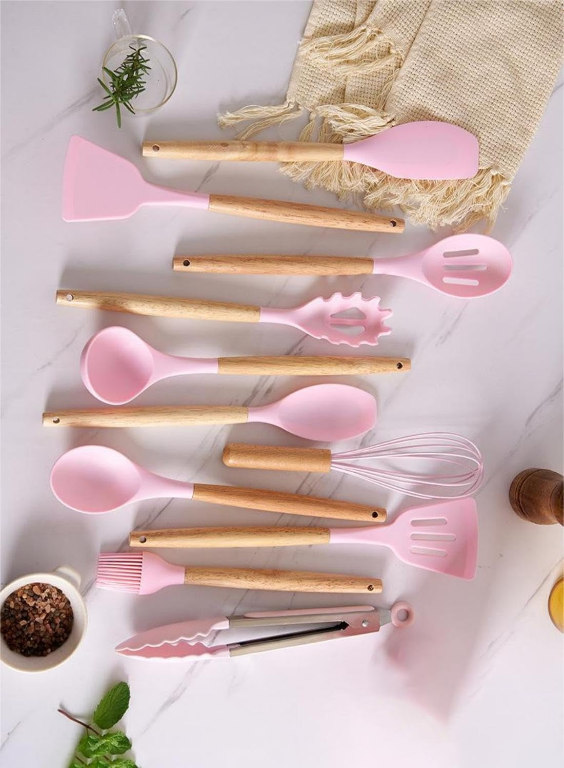 19 Pcs Kitchen Cooking Utensils and Knife Set with Block SKU: WB-UA1511