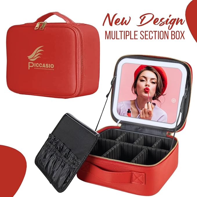 Makeup Box with Built-in LED Light