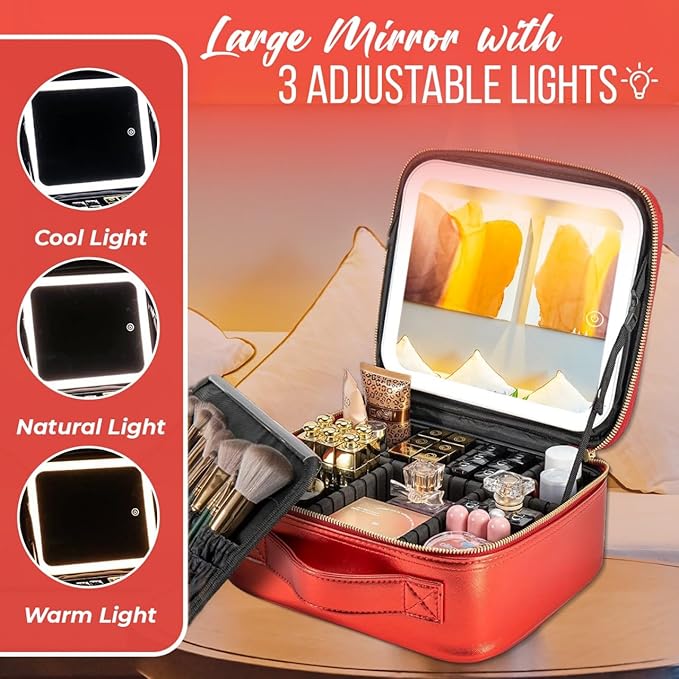Makeup Box with Built-in LED Light