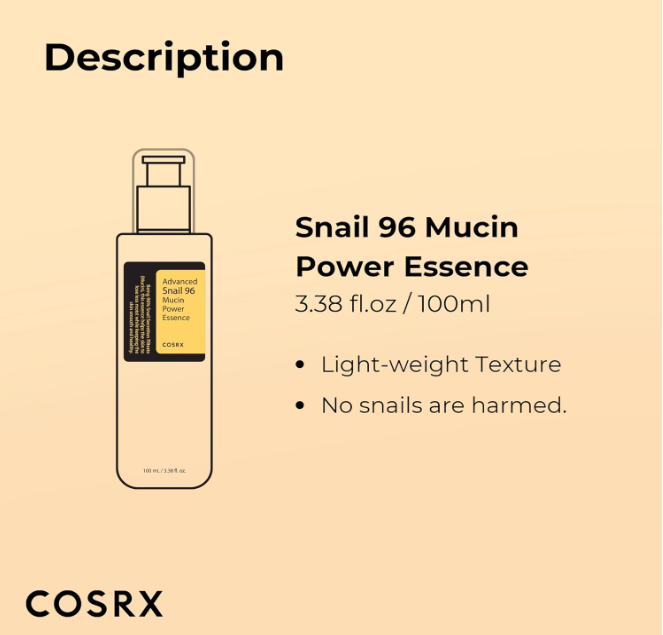 Snail Mucin 96% Power Repairing Essence 100ml