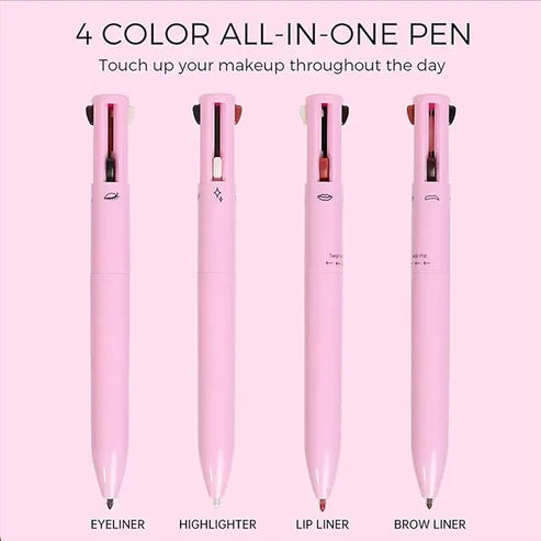 4-in-1 Luxury Makeup Pen – Eyeliner, Lip Liner, Brow & Highlighter in One