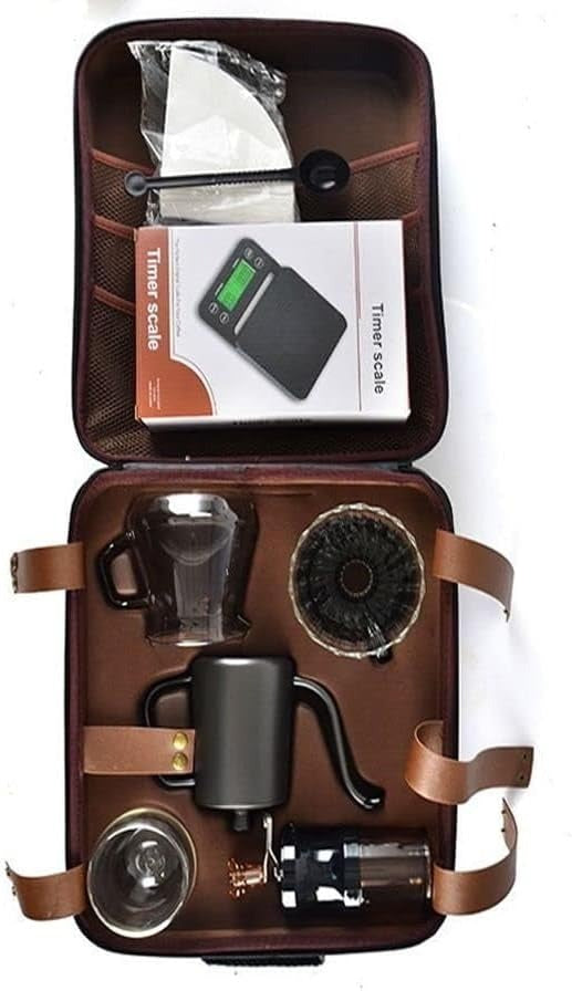 Premium Coffee Brewing Set – Grinder, Smart Scale & Kettle for Perfect Hand-Brewed Coffee