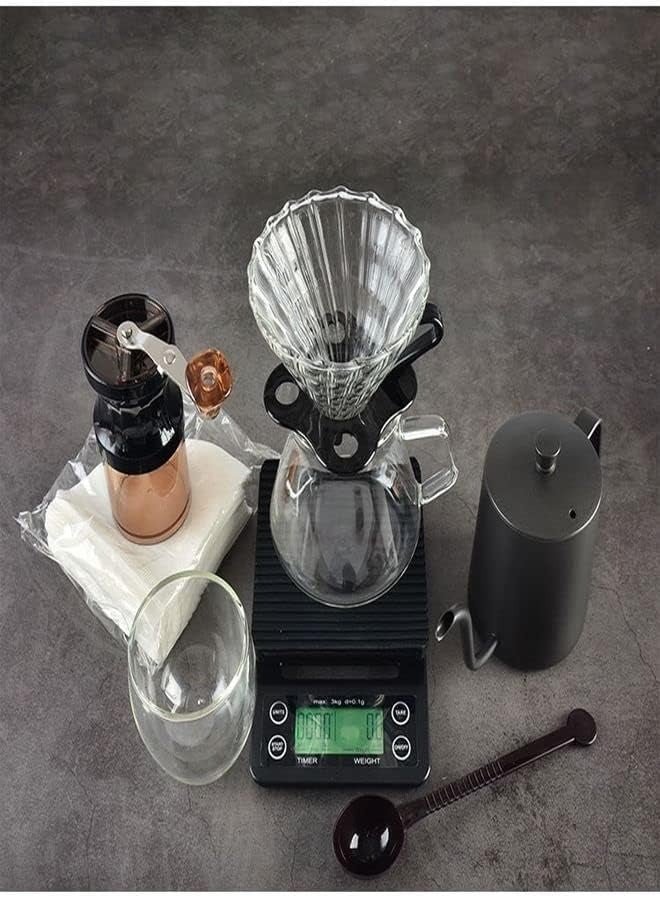 Premium Coffee Brewing Set – Grinder, Smart Scale & Kettle for Perfect Hand-Brewed Coffee