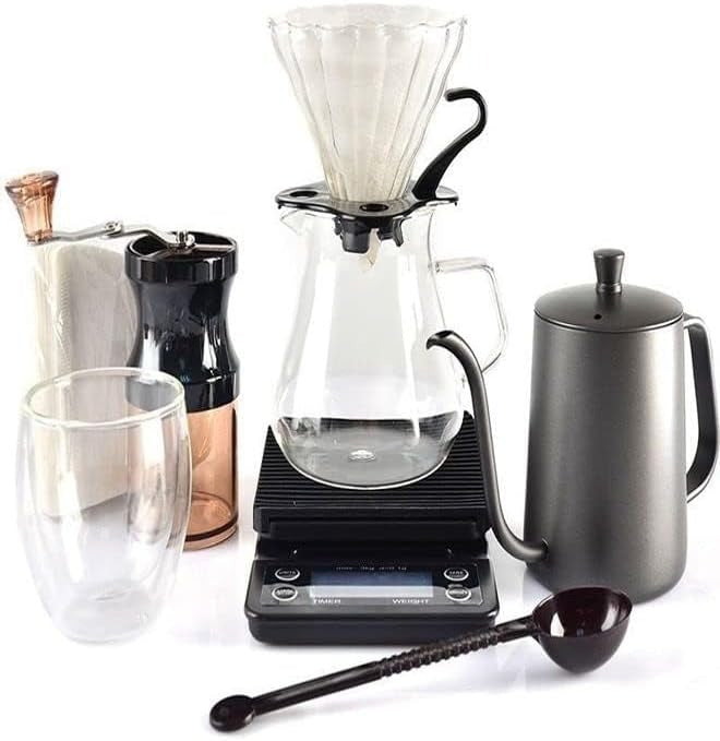 Premium Coffee Brewing Set – Grinder, Smart Scale & Kettle for Perfect Hand-Brewed Coffee