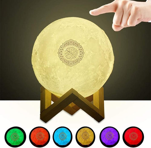Islamic Quran Moon Lamp – Built-in Quran Recitation & LED Night Light 🌙
